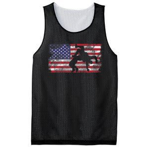 Distressed American Flag Wrestling Wrestler Women Mesh Reversible Basketball Jersey Tank