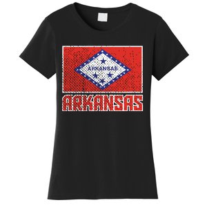 Distressed Arkansas Flag Women's T-Shirt