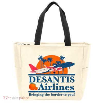 Desantis Airlines Funny Political Meme Ron Desantis Governor Zip Tote Bag