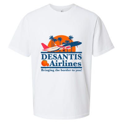 Desantis Airlines Funny Political Meme Ron Desantis Governor Sueded Cloud Jersey T-Shirt