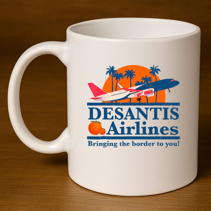 Desantis Airlines Funny Political Meme Ron Desantis Governor 11oz C Handle Ceramic Mug
