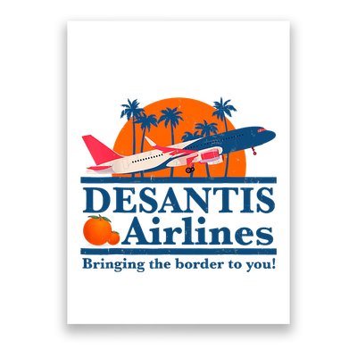 Desantis Airlines Funny Political Meme Ron Desantis Governor Poster