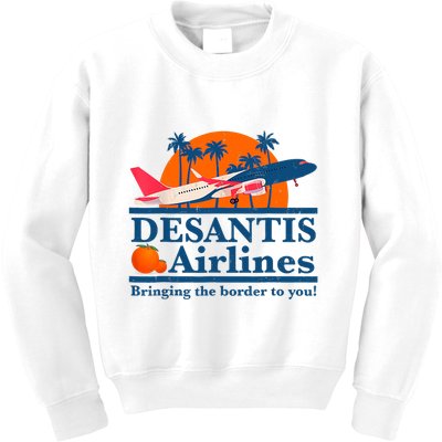 Desantis Airlines Funny Political Meme Ron Desantis Governor Kids Sweatshirt