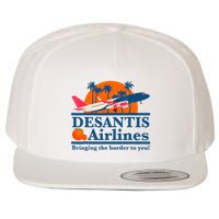 Desantis Airlines Funny Political Meme Ron Desantis Governor Wool Snapback Cap