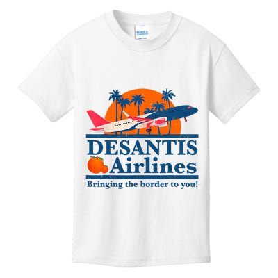 Desantis Airlines Funny Political Meme Ron Desantis Governor Kids T-Shirt