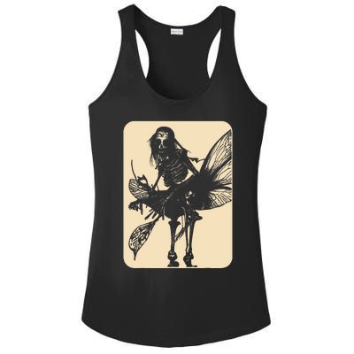 Dark Art Fairycore Butterfly Skeleton Ladies PosiCharge Competitor Racerback Tank