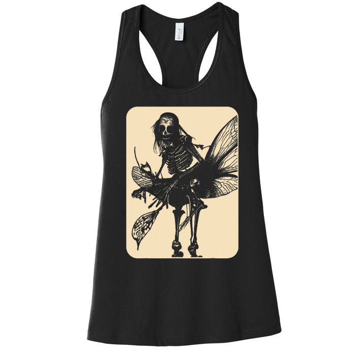 Dark Art Fairycore Butterfly Skeleton Women's Racerback Tank