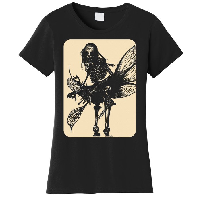 Dark Art Fairycore Butterfly Skeleton Women's T-Shirt