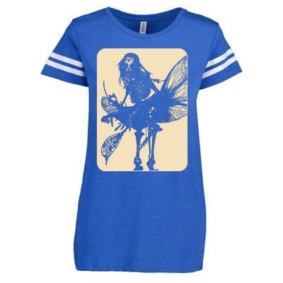 Dark Art Fairycore Butterfly Skeleton Enza Ladies Jersey Football T-Shirt