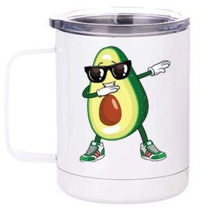 Dabbing Avocado Funny Vegan Food Lover Women 12 oz Stainless Steel Tumbler Cup