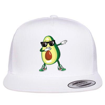 Dabbing Avocado Funny Vegan Food Lover Women Flat Bill Trucker Hat
