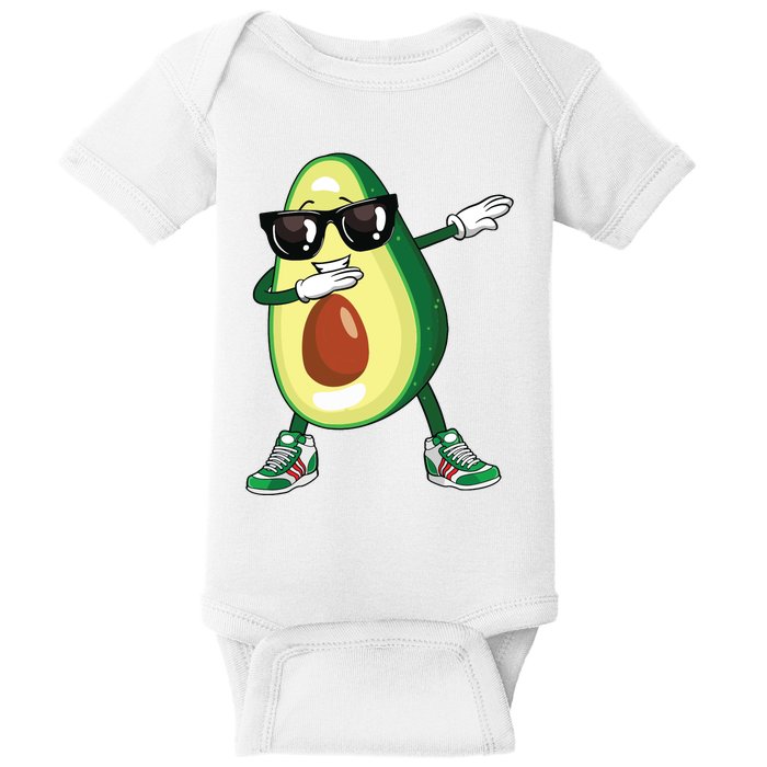 Dabbing Avocado Funny Vegan Food Lover Women Baby Bodysuit