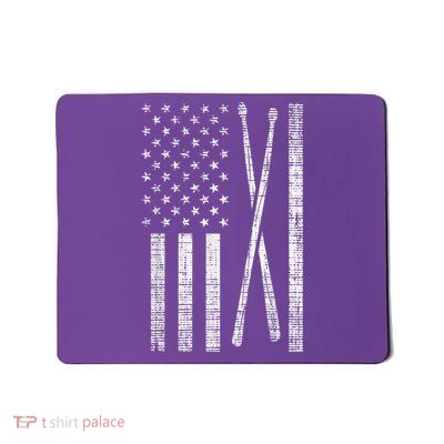 Drumsticks America Flag Drumming Patriotic USA Drummer Mousepad