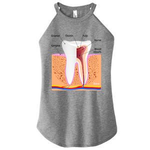 Dental Anatomy For Normal Tooth Dentin Enamel Gingiva Pulp Meaningful Gift Women's Perfect Tri Rocker Tank