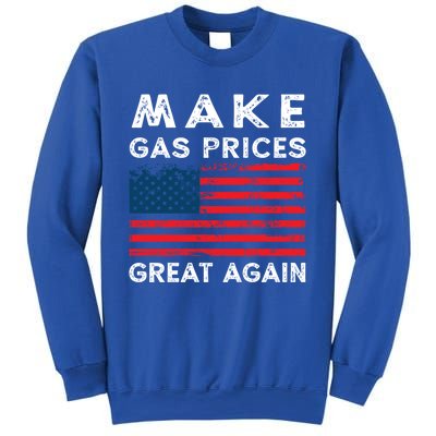 Distressed American Flag Make Gas Prices Great Again Gift Sweatshirt