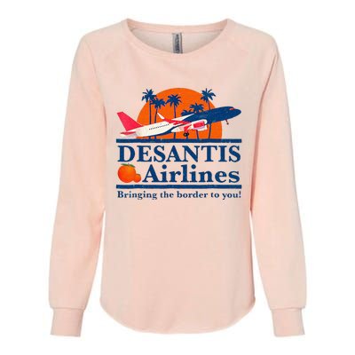 DeSantis Airlines Funny Political Meme Ron DeSantis Governor Womens California Wash Sweatshirt