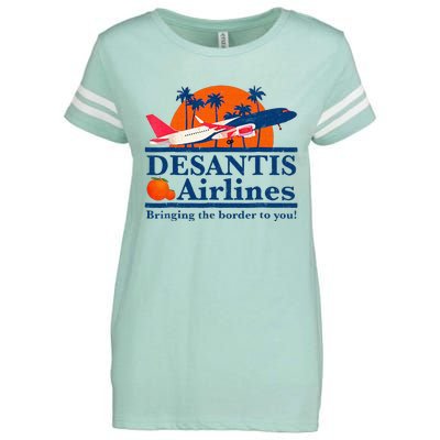 DeSantis Airlines Funny Political Meme Ron DeSantis Governor Enza Ladies Jersey Football T-Shirt