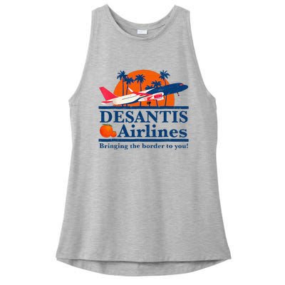 DeSantis Airlines Funny Political Meme Ron DeSantis Governor Ladies PosiCharge Tri-Blend Wicking Tank