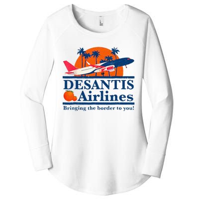 DeSantis Airlines Funny Political Meme Ron DeSantis Governor Women's Perfect Tri Tunic Long Sleeve Shirt