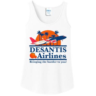 DeSantis Airlines Funny Political Meme Ron DeSantis Governor Ladies Essential Tank