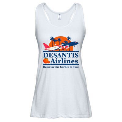 DeSantis Airlines Funny Political Meme Ron DeSantis Governor Ladies Essential Flowy Tank