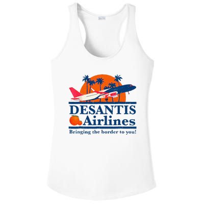 DeSantis Airlines Funny Political Meme Ron DeSantis Governor Ladies PosiCharge Competitor Racerback Tank