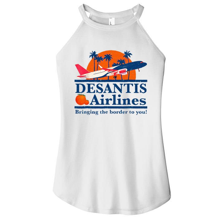 DeSantis Airlines Funny Political Meme Ron DeSantis Governor Women's Perfect Tri Rocker Tank