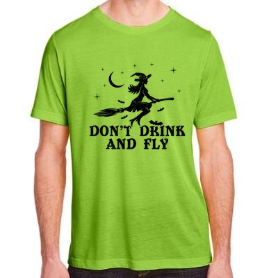 DonT And Fly Drunk Witch With Broom Funny Halloween Funny Gift Adult ChromaSoft Performance T-Shirt