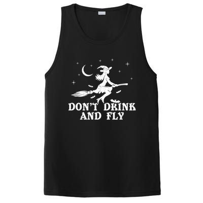 DonT And Fly Drunk Witch With Broom Funny Halloween Funny Gift PosiCharge Competitor Tank