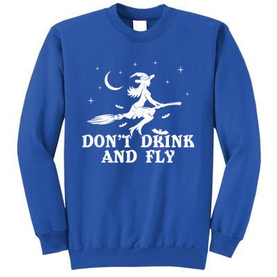 DonT And Fly Drunk Witch With Broom Funny Halloween Funny Gift Sweatshirt