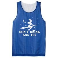 DonT And Fly Drunk Witch With Broom Funny Halloween Funny Gift Mesh Reversible Basketball Jersey Tank