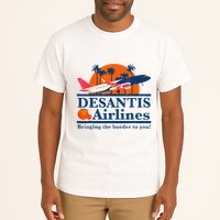 DeSantis Airlines Funny Political Meme Ron DeSantis Governor Tall T-Shirt