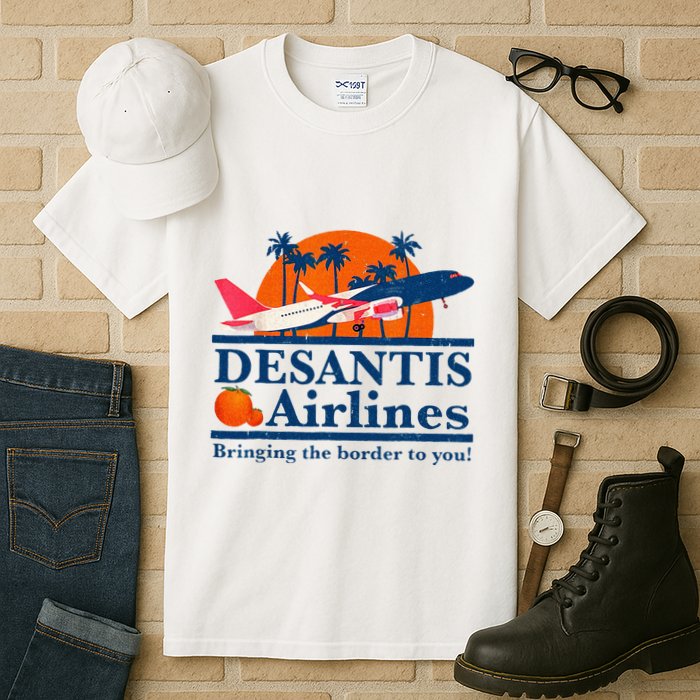 DeSantis Airlines Funny Political Meme Ron DeSantis Governor Tall T-Shirt