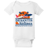 DeSantis Airlines Funny Political Meme Ron DeSantis Governor Baby Bodysuit