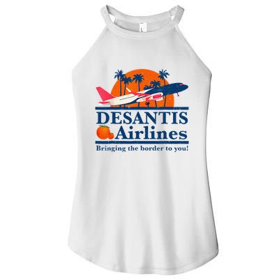 DeSantis Airlines Funny Political Meme Ron DeSantis Governor Women's Perfect Tri Rocker Tank