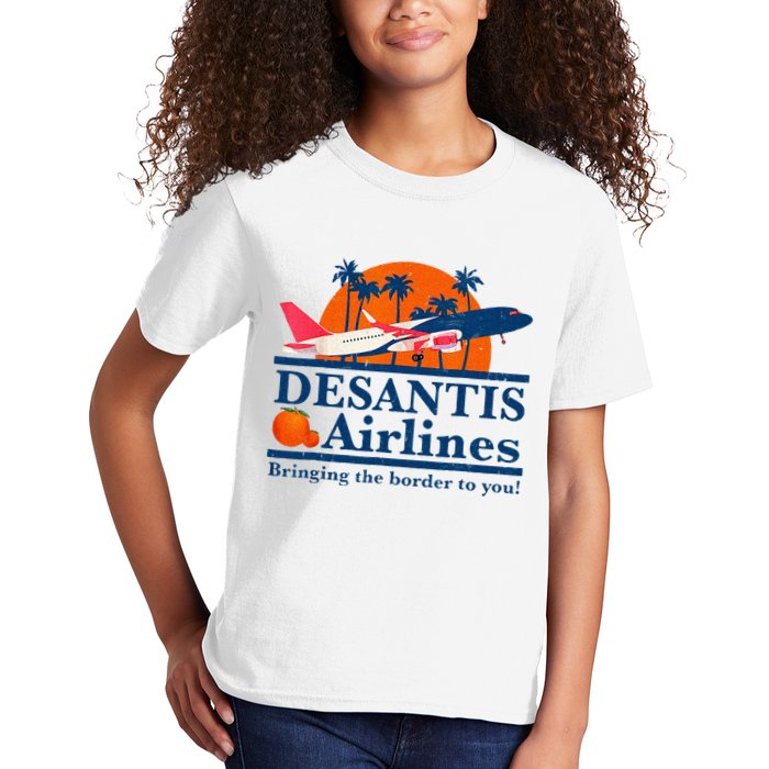 DeSantis Airlines Funny Political Meme Ron DeSantis Governor Kids T-Shirt