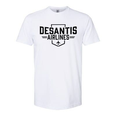 DeSantis Airlines Funny Political Meme Ron DeSantis Softstyle CVC T-Shirt