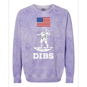 Dibs American Flag Astronaut Space Colorblast Crewneck Sweatshirt