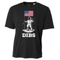 Dibs American Flag Astronaut Space Cooling Performance Crew T-Shirt