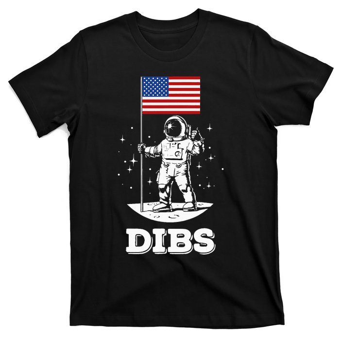 Dibs American Flag Astronaut Space T-Shirt