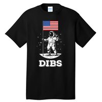 Dibs American Flag Astronaut Space Tall T-Shirt