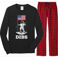 Dibs American Flag Astronaut Space Long Sleeve Pajama Set