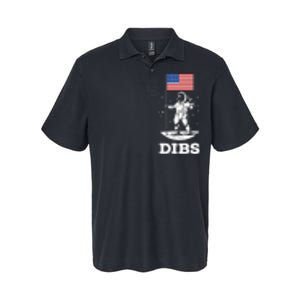 Dibs American Flag Astronaut Space Softstyle Adult Sport Polo