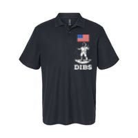 Dibs American Flag Astronaut Space Softstyle Adult Sport Polo