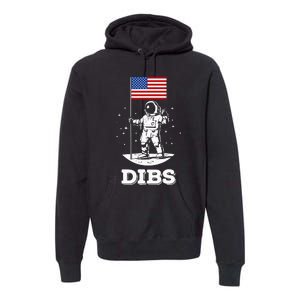 Dibs American Flag Astronaut Space Premium Hoodie