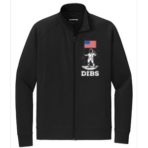 Dibs American Flag Astronaut Space Stretch Full-Zip Cadet Jacket