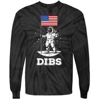 Dibs American Flag Astronaut Space Tie-Dye Long Sleeve Shirt