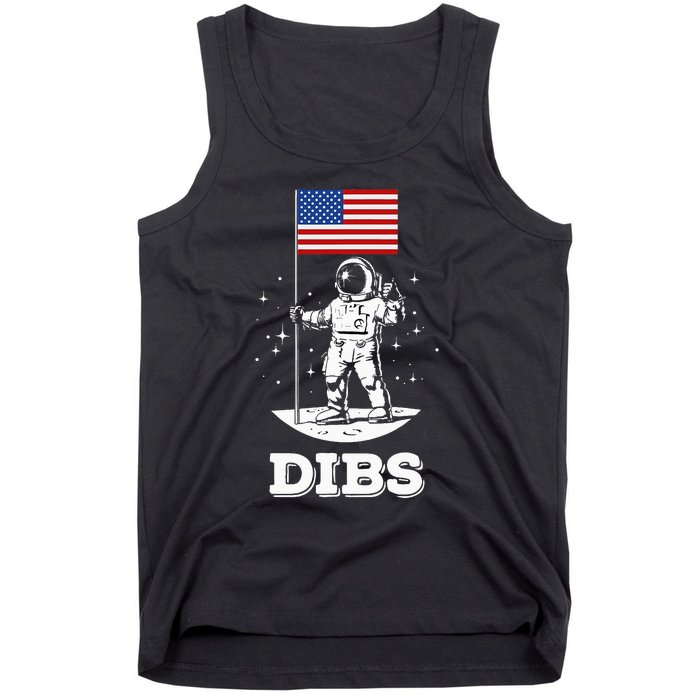 Dibs American Flag Astronaut Space Tank Top