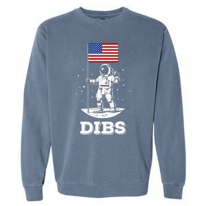 Dibs American Flag Astronaut Space Garment-Dyed Sweatshirt