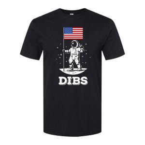 Dibs American Flag Astronaut Space Softstyle CVC T-Shirt